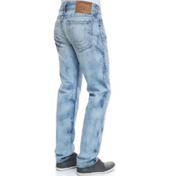 True Religion Mens Light Antelope Bleached Geno Slim Jeans - Picture 1 of 10